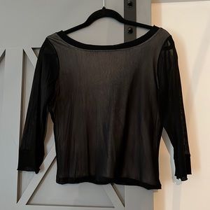 Y2K sheer crop top with lining